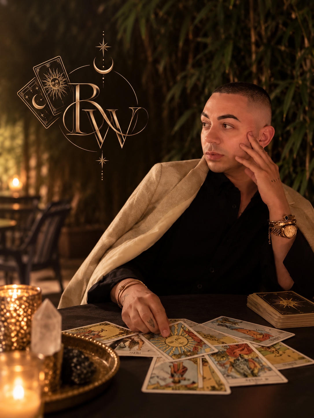 Bruno em um ambiente de espiritualidade e reflexão